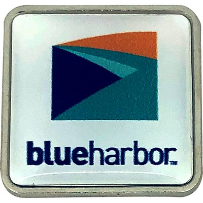 Digistock Lapel Pins - 3/4" W x 3/4" H Rounded Square
