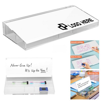 Desktop Dry-Erase Memo Board W/ Storage Holder