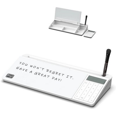 Glass Desktop Whiteboard with Calculator