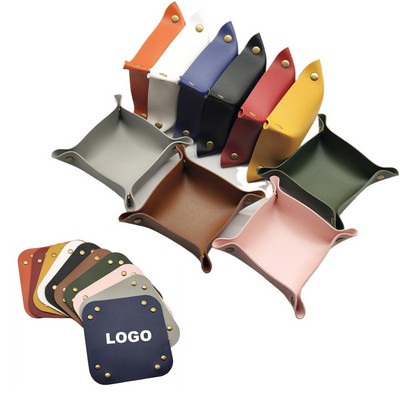 Pu Leather Valet Tray Jewelry Storage Trays