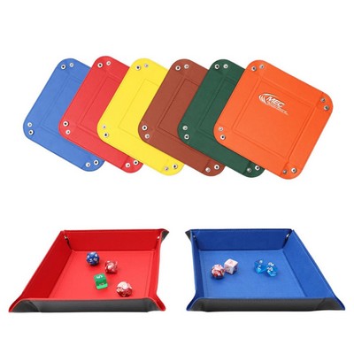 Square Leather Storage Tray