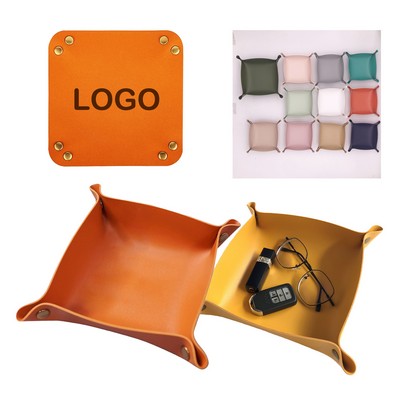 Foldable PU Leather Tray