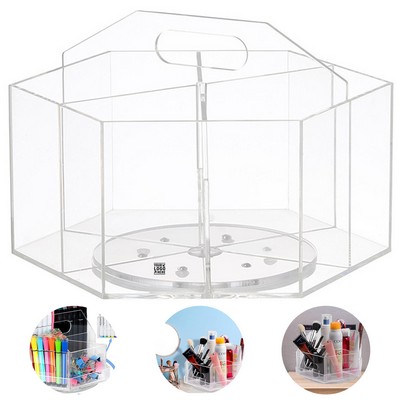 Rotating Multi-Compartment Desktop Organizer