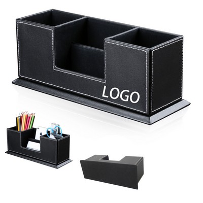 Executive PU Leather Desk Organizer